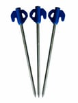 Tent Pegs - Hard Ground Camping Awning Gazebo Windbreak Pegs (blue) X 100