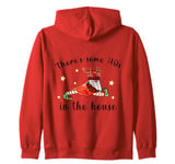 There's Some Hos In The House Funny Christmas Santa Claus Zip Hoodie