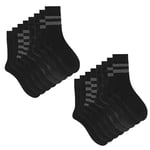 DIM Rayures Ecodim Style x8 Chaussettes Homme, Noir, 40-45