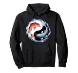 Koi Fish Yin and Yang Japanese Carp Zen Yoga For Women Men Pullover Hoodie