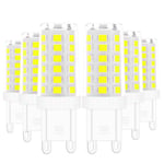 6-pack 5W G9 LED-lampor, motsvarande 40W halogenlampa, Vit 6000K