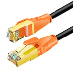 Cat8 Ethernet Cable 15m/50Ft, OvagYeng 26AWG Cat 8 LAN Network Cable 40Gbps 2000Mhz High Speed Gigabit Professional Premium SFTP Internet Cable Compatible with Cat7/Cat5//Cat6/Cat6e