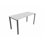 Bureau droit individuel Online F Gris clair OP-LITE II : bureau D140x80/cpl gris clair/cpi graphite/ep. du plateau 25 mm