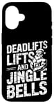 iPhone 16 Funny Deadlifts and Jingle Bells Santa Claus Gym Fitness Pun Case