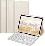 Clavier Pour Ipad Pro 11 Pouces 2024 M4 (A2836 / A2837 / A3006) - [Rangement De Stylet] Clavier Azerty Sans Fil Bluetooth, Coque Arrière Antichoc, Housse Multipositions, Lumière Stellaire