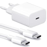 Ekstrem hurtiglader for Samsung 20W USB-C strømadapter + kabel 1m, 3A