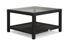 Bahamas Bord med Hylle 75x75 cm - Svart Loungebord & Sofabord utendørs Venture Home