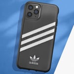 Coque pour iPhone 11 Pro Max Bords Surélevés 3 Stripes Blanc / Noir