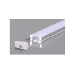 Profilé Aluminium Blanc Fin 7mm pour Ruban led 2m