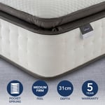 Silentnight Geltex Pocket 1000 Pillow Top Mattress White