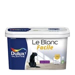 Dulux Valentine Le Blanc Facile - Peinture Intérieure Murs, Plafonds, Boiseries - Facile à appliquer - Velours Blanc 2,5 L