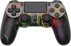 Rgb Manette Pour Ps4 Sans Fil, 1000mah High Capacity Batterie Manette Pour Ps4/Pro/Slim, 2024 Nouvelle Manette Avec Double Moteur De Vibration, Gyroscope Six Axes (Rgb)