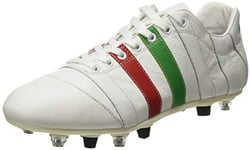 Pantofola d'Oro Chaussures à Crampons, Blanc/Vert/Rouge., 44 EU