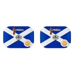 Walkers Shortbread Thistle Rounds Shortbread Saltire Keepsake Tin, 136g (Pack of 2)