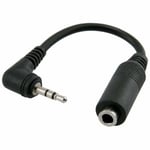 2.5 mm Male to 3.5mm Female Audio Headphone Jack Adapter Cable