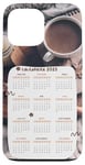 Coque pour iPhone 13 Pro Max Calendrier mensuel 2025 Date Nouvel An drôle femmes hommes