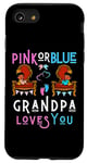 Coque pour iPhone SE (2020) / 7 / 8 Rose ou bleu Grandpa Loves You Gender Reveal Pap Baby Shower