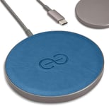 Empower Magnetic Wireless Charger Pad - Compatible Avec Magsafe Pour Iphone 15/14/13/12 & Qi-Certified Devices - Premium Vegan Leather [Ardoise]