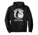 Bowfishing Heals the Soul Bow Fisherman Fish Hunting Pullover Hoodie