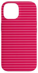 Coque pour iPhone 14 Rose vif rayé girly esthétique Preppy Stripe