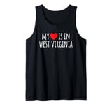 MY HEART IS IN WEST VIRGINIA Cute American State Tank Top