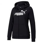 PUMA Women's Logo Full-zip Hoodie Fl Sweat, Puma Black, XXL UK