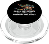 Facile à distraire par les dragons et les livres PopSockets PopGrip pour MagSafe