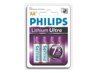 Philips Lithium Ultra Fr6lb4a - Batteri 4 X Aa-Typ - Li