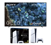 65" Sony BRAVIA XR-65A80LU  Smart 4K Ultra HD HDR OLED TV & PlayStation 5 (Model Group - Slim) Bundle, Black