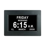 7' Pouce lcd Horloge Numérique Calendrier avec Date Jour Et Heure Horloge Non-Abrégée Auto Dimming 8 Langues hd Display Rappel pour Alzheimer Les