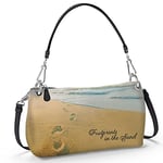 The Bradford Exchange 'Footprints In The Sand' 3-Style Ladies' Handbag – A unique convertable handbag inspired by the famous poem can be worn as a crossbody bag, shoulder bag and wristlet clutch