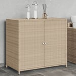 Armoire de rangement,Armoire de rangement de jardin beige 83x45x76 cm résine tressée CFW67691