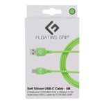 FLOATING GRIP 3M SILICONE USB-C CABLE (GREEN)