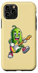 Coque pour iPhone 11 Pro Guitare électrique amusante en forme de concombre pour garçons et filles