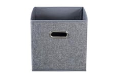 APOLLO THE HOUSEWARES BRAND Foldable Storage Box, Drawer Insert Ikea Kallax, Foldable Maximize Space, Declutter Effortlessly, Durable, Stylish, Space-Saving, Size: 27x27x27cm. Grey