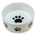 ARQUIVET Gamelle "empreinte" 19,5 cm - Conteneur de nourriture pour animaux de compagnie - Assiette d'alimentation en céramique pour chiens et chats