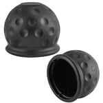 AGRISHOP 2X Cache Boule Attelage Caoutchouc Φ50mm Noir Couvercle de Boule D'attelage