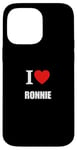 Coque pour iPhone 14 Pro Max Mignon I Love Heart Ronnie Parents Wife Husband Valentine