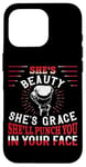 iPhone 16 Pro Boxing Girl Vintage She'S Beauty She'S Grace She'Ll Punch Case