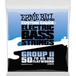 Ernie Ball 2804 Stainless Steel Flatwound 4-String Bass Strings 50-105 Group II