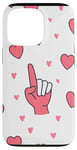 Coque pour iPhone 13 Pro Kpop Finger Heart Gesture - Accessoire de mode coréen tendance