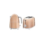 Pack SMEG Bouilloire 1.7L 2400W + Grille-pain Toaster 2 Fentes 950W Cuivré Année