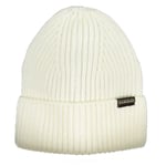 Napapijri Foli 3 Beanie Outdoor Winter Ribbed Knit Unisex Hat White One Size