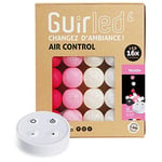 GuirLED - Guirlande lumineuse boules coton LED USB - Télécommande sans fil - Veilleuse bébé 2h - Adaptateur secteur double USB 2A inclus - 4 intensités - 16 boules 1.6m - Tagada