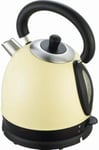 NEW 1.8L CREAM ELECTRIC KETTLE RETRO DESIGN CORDLESS 1800W QUICK BOIL COFFEE POT