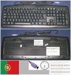 Clavier/Keyboard Qwerty Portugais / Portuguese Pour KB-0325 KB0325, 6992770110, Port connecteur/ connector PS2, Noir / Black, EAN: 5711045129087