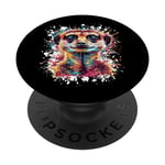 Meerkat Portrait | Artwork Animal Head Pop Art PopSockets Swappable PopGrip