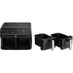 Friteuse multifonction à air chaud - BEKO - FRL5388B - 2400 W - 8,5 L pour 2 kg de frites - 2 cuves (2x 4,5 L) - Noir