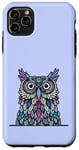 iPhone 11 Pro Max Owl in pink blue purple Ancient symbol of wisdom Case