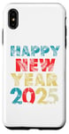 Coque pour iPhone XS Max Happy New Year 2025 Vintage Retro Kids Men Women Family